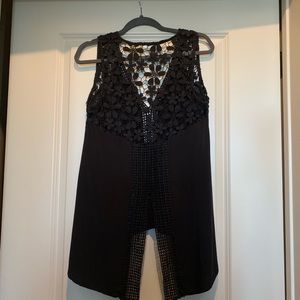 Black Crochet, Lace Top